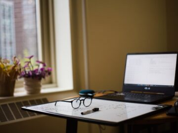 study, school, college, nyc, apartment, nature, glasses, plants, laptop