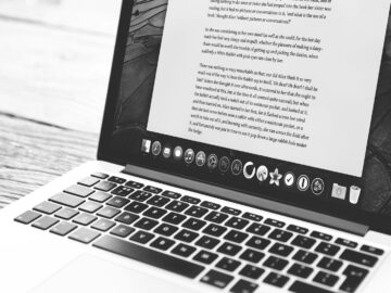 silver MacBook showing application